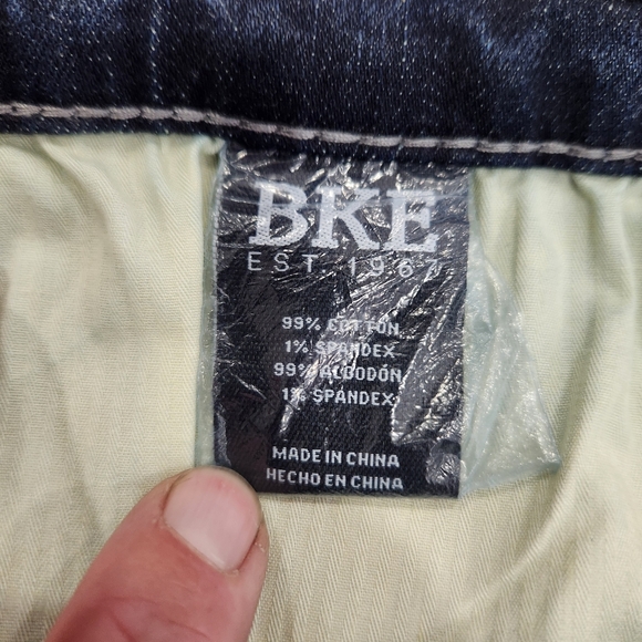 BKE Jeans Mens 32x30 Blue Derek Straight Leg Stretch 5 Pocket Whiskers Denim - Picture 6 of 11